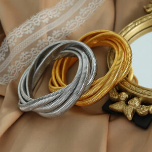 O1CN01Mfdq1m1F2Wnj1ARJn__2216476030429-0-cib Wholesale 18K Gold Plated Four-layer Goose Throat Stretch Bracelet