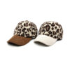 Wholesale Autumn and Winter Retro Color Matching Leopard Print Cold Warm Polyester Baseball Cap