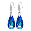 Wholesale Water Drop Synthetic Crystal Super Shiny Earrings