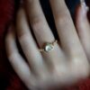 Wholesale Fantasy Natural Color Shell White Crystal Collage Ring