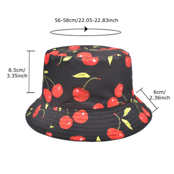 Wholesale Polyester Cherry Pattern Bucket Hat