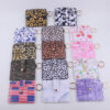 Wholesale Color Solid Color ID Case PU Leather Card Holder Keychain Coin Purse