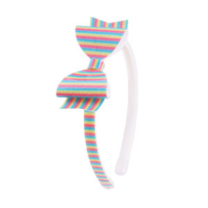 Striped Cyan Hair Band