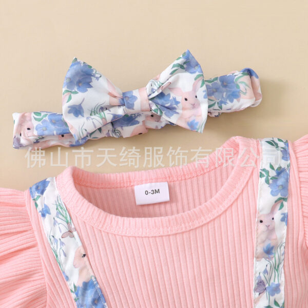 Wholesale Easter Print One Piece Polyester Baby Clothes