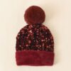 Wholesale Autumn/Winter Sequined Pom Knitted Wool Hat