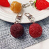 Wholesale Simulation PVC Simulation Fruit Keychain