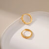 Wholesale 18K Real Gold Plated Wheat Earrings