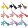 Wholesale Five-pointed Star Tassel Leather Keychain