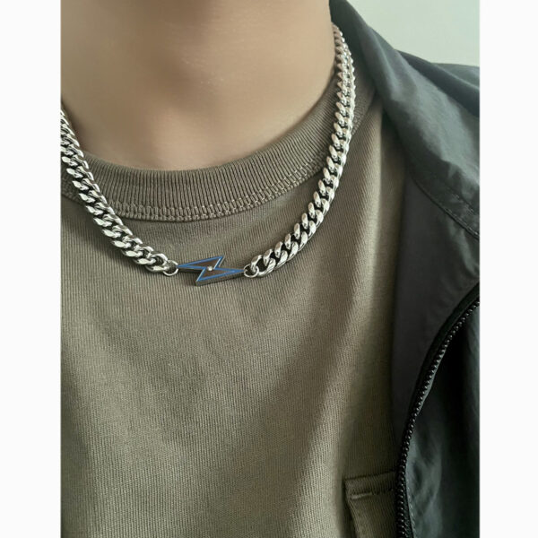 Wholesale Lightning Pendant Non-Fade Cuban Necklace