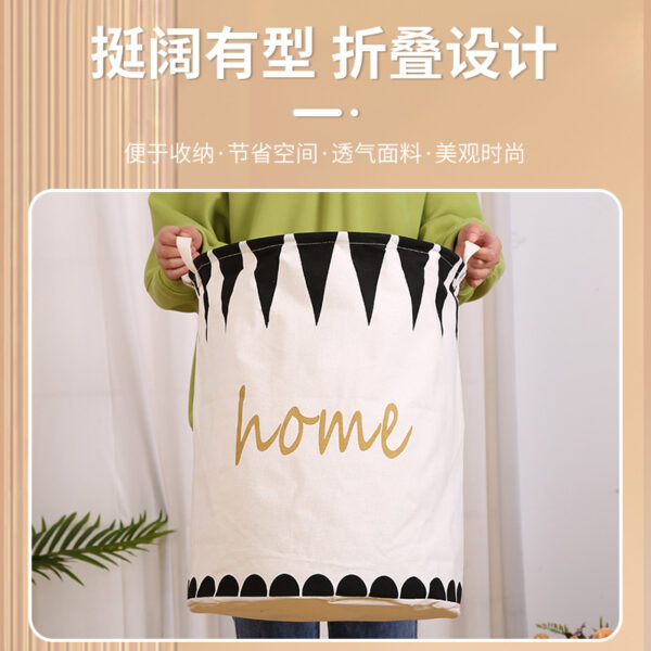 Wholesale Cotton and Linen Dirty Clothes Basket Storage Bucket