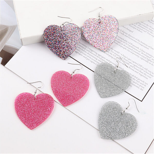 O1CN01Mt08Jd27ScWxj6TtF_3843297796-0-cib-1 Wholesale Valentine's Day Glitter Heart Acrylic Earrings