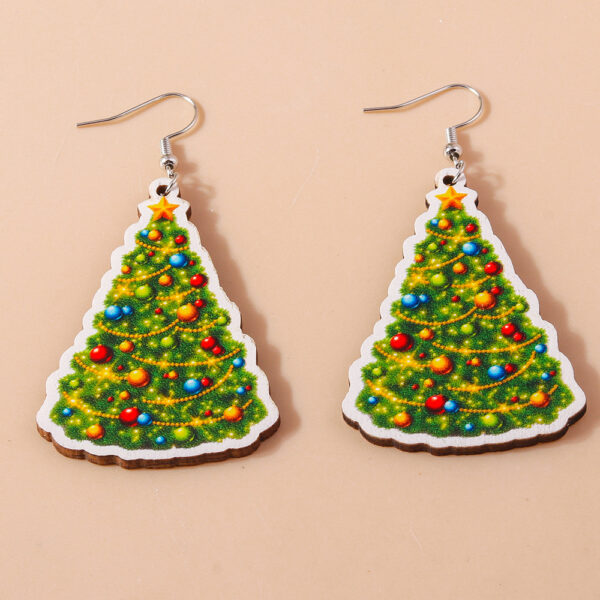 Wholesale Christmas Tree Series Earrings Cartoon Creative Christmas Star Earrings