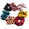 Wholesale Solid Color Satin Fabric Hair Scrunchies