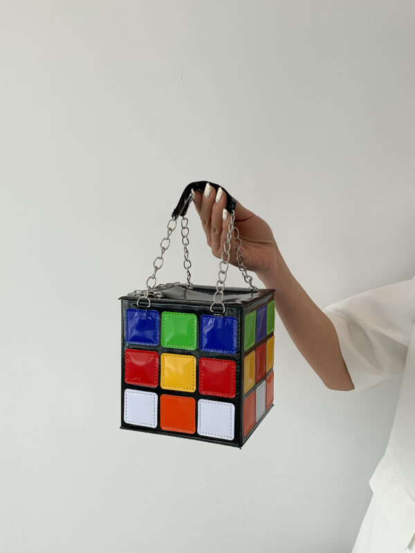 O1CN01MuCwDO1tfzVFhoRw4_2200737095930-0-cib Wholesale PU Geometric Bag Magic Square Bag