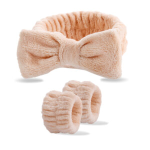 # 19 light khaki headband 1 + wrist strap 2 (flat stitch seam interface)