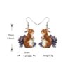 Wholesale Easter Wooden Vintage Chick Bunny Earrings