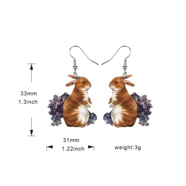 Wholesale Easter Wooden Vintage Chick Bunny Earrings