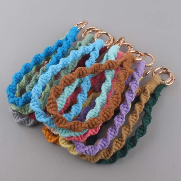 Wholesale Cotton Rope Handwoven Lanyard Keychain