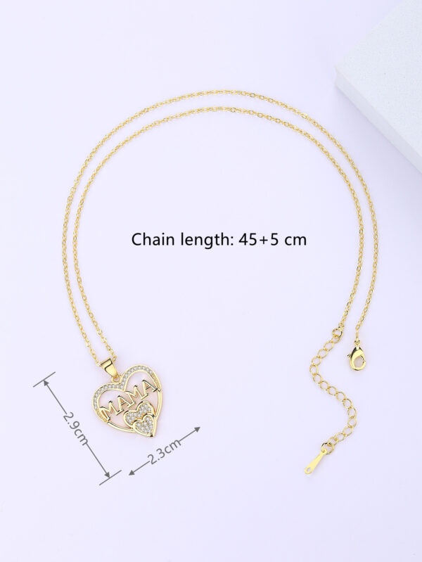 O1CN01MwuQMm1dPTHTXf9AM_2868943728-0-cib Wholesale Mother's Day Gift Copper Zircon MAMA Pendant Love Necklace