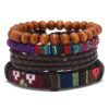 Wholesale Handwoven Bohemian Retro Diy 4 Piece Bracelet Set