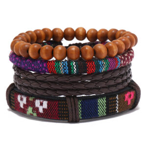 Wholesale Handwoven Bohemian Retro Diy 4 Piece Bracelet Set