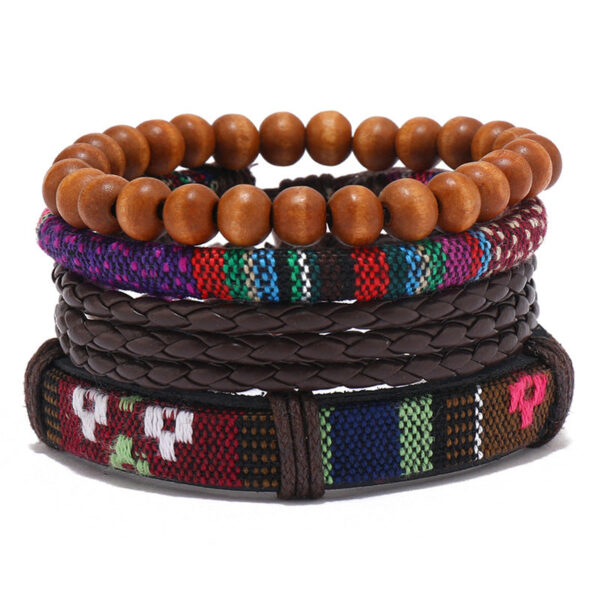 Wholesale Handwoven Bohemian Retro Diy 4 Piece Bracelet Set