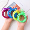 Wholesale Silicone PVC Tube Gold Foil Fluorescent Color System Bracelet