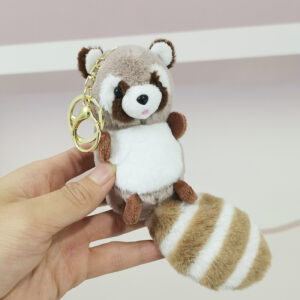 Big tail raccoon-Brown / The total length is about 18cm