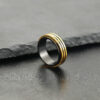 Wholesale Double Layer Gold Rotatable Men's Titanium Steel Ring