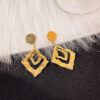 O1CN01Mzx75R1onFfuyUFyM_2059265269-0-cib Wholesale Irregular Embossed Rhombus Earrings