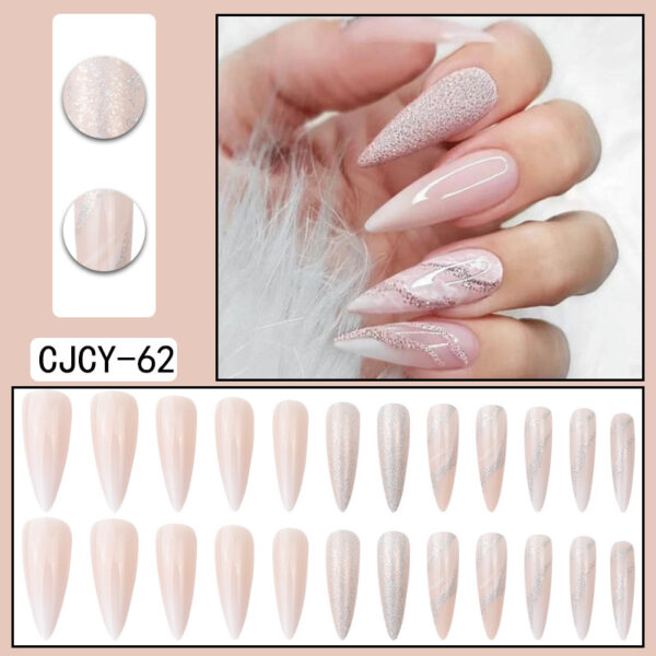 Wholesale Long Smudge Glitter Nail Stickers