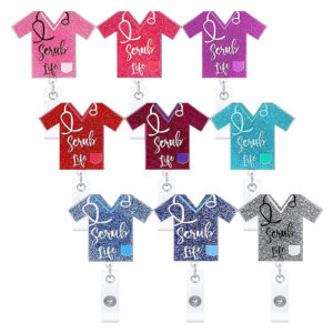 Wholesale Acrylic Doctor Nurse Stethoscope Telescopic Keychain