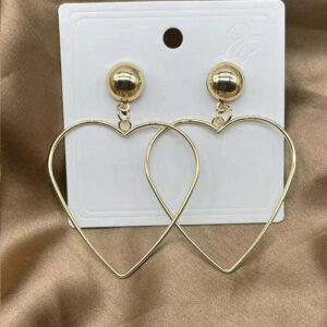 Large gold Love earrings