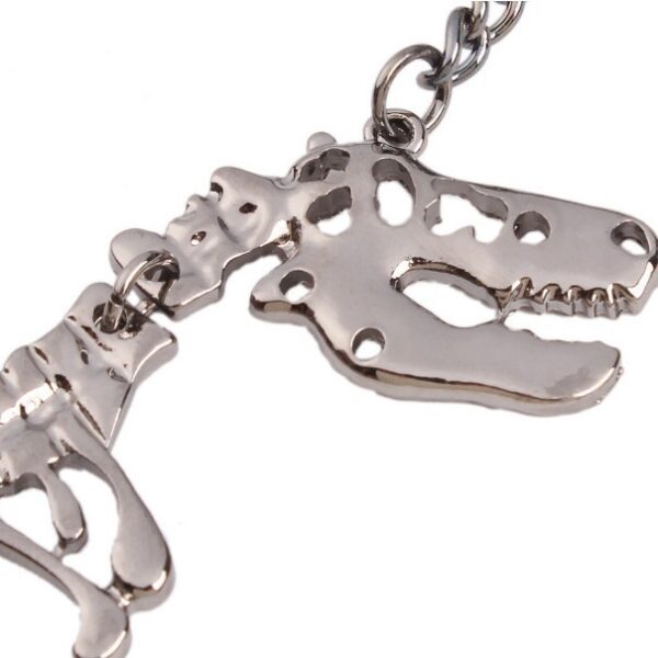 Wholesale Goth Theme Exaggerated Retro Dinosaur Skeleton Alloy Necklace