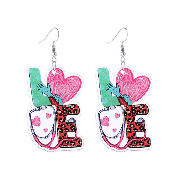 O1CN01N2uWsb1G1tsZDYrTr_2024060563-0-cib Wholesale Pink Valentine's Day Cat Envelope Double Sided Acrylic Earrings