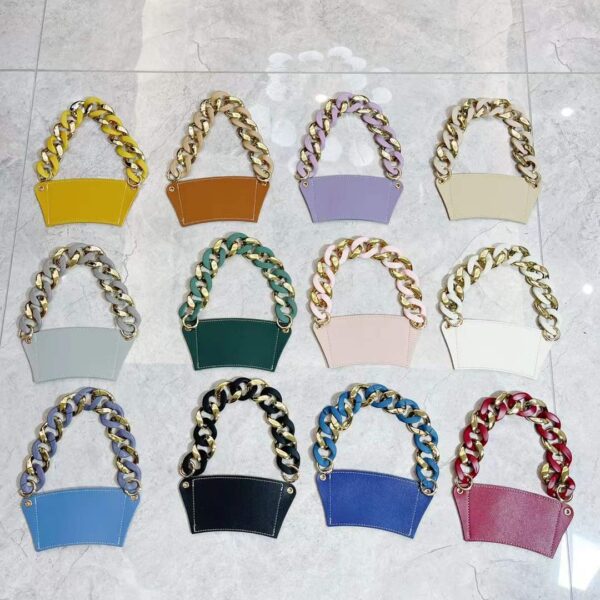 Wholesale Insulated Coffee Cups, Hand-held Protective PU Leather Case