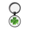 Wholesale Four Leaf Clover Time Gemstone Stainless Steel Keychain