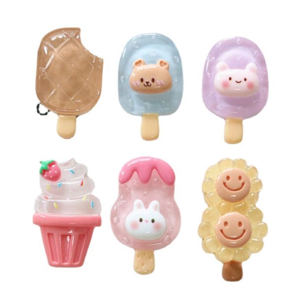 Wholesale Ice Cream Popsicle DIY Resin Hair Clips Accessories