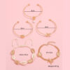 Wholesale Bohemian Shell Pearl Alloy Bracelet Set of 5