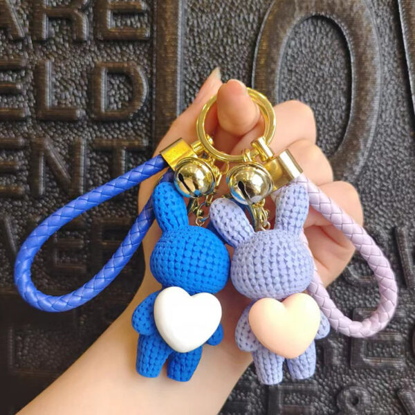 Wholesale Cartoon Resin Love Rabbit Keychain