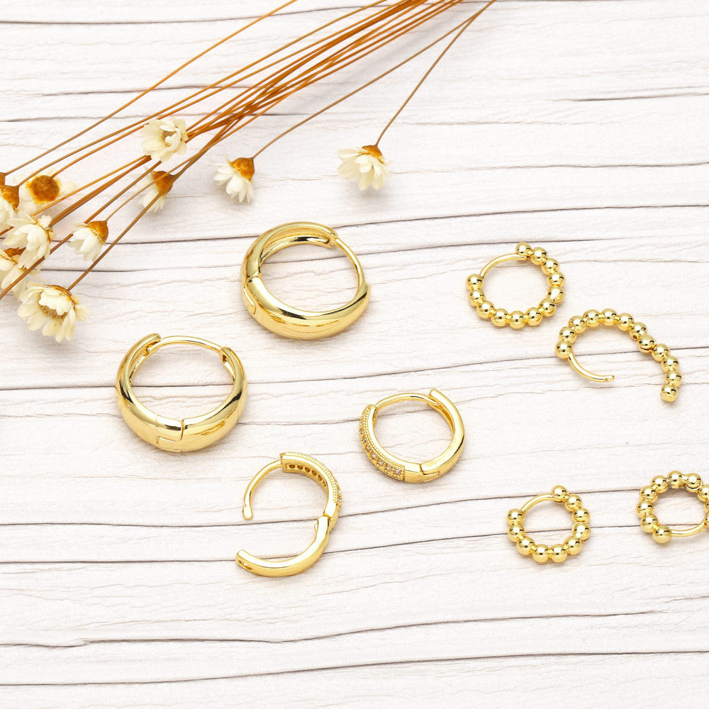 Wholesale Zircon Copper Hoop Earrings