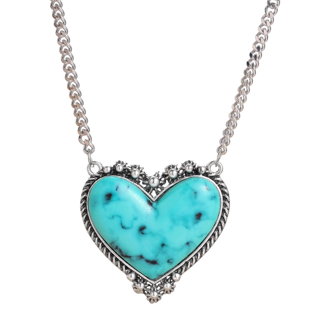 Wholesale Alloy Love Turquoise Necklace