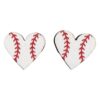 Wholesale Event Sports Accessories Heart Shaped Ball Wooden Earrings