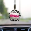 Wholesale Pink Heart Rearview Mirror Beaded Acrylic Car Accessories