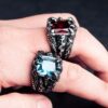 Wholesale Alloy Men's Open Ring Vintage Dragon Claw Ring