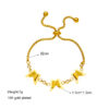 Wholesale Vintage Gold Titanium Steel Pull-out Three-dimensional Butterfly Bracelet