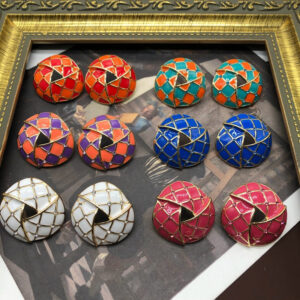 Wholesale Vintage Color Enamel Glaze Alloy Earrings