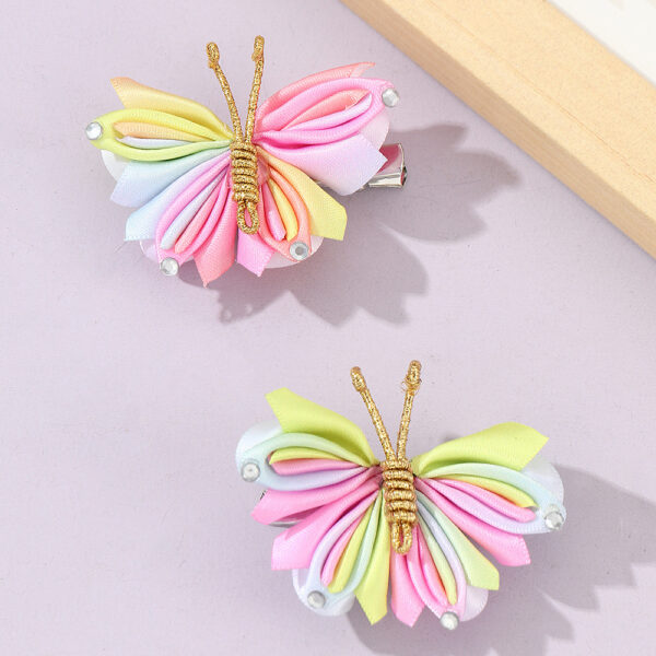 Wholesale Kids Mesh Butterfly Fabric Hair Clips Baby Supplies