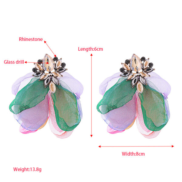 Wholesale Mesh Flower Earrings