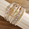 Wholesale Heart-shaped Six Layer Women's Leather Bracelet